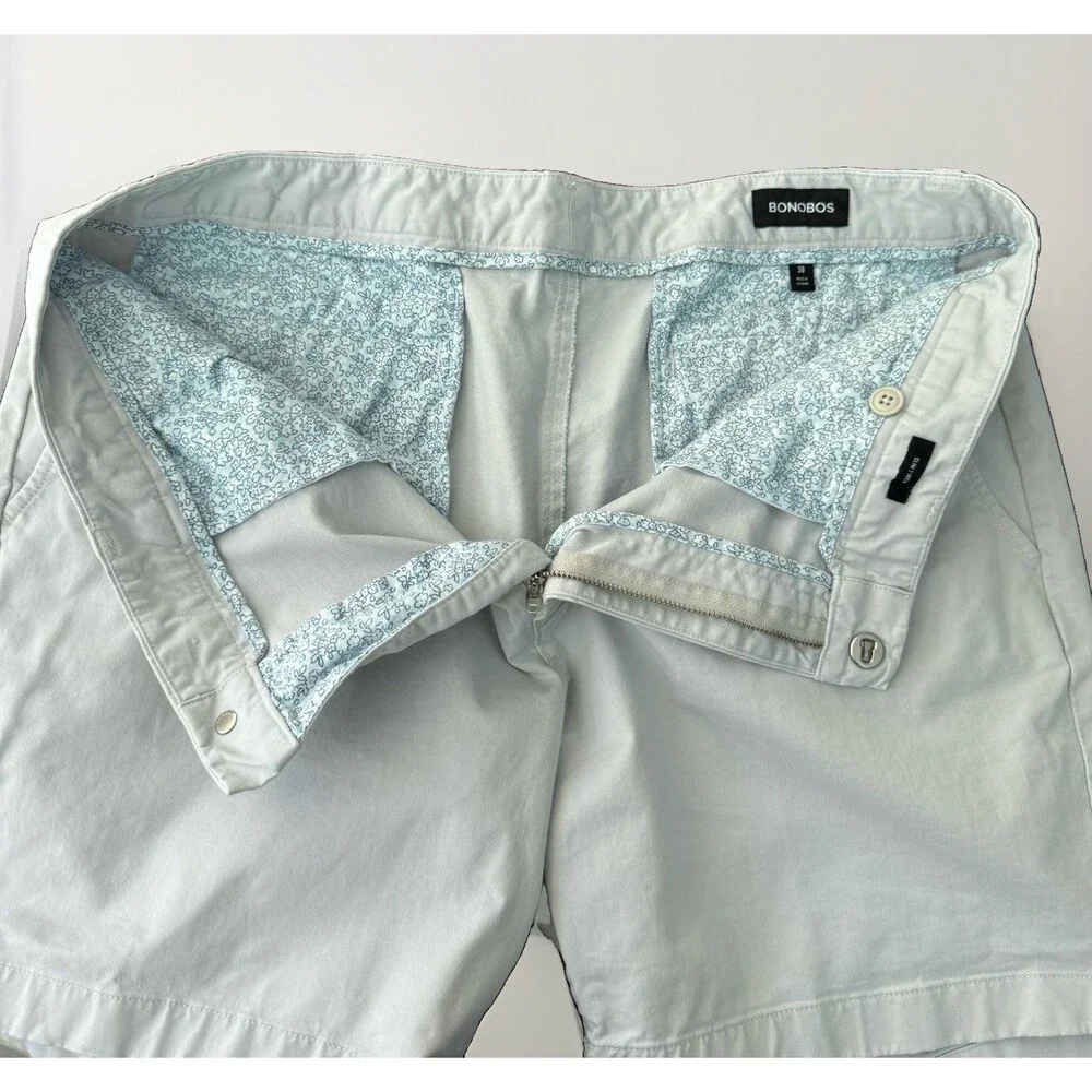 Bonobos Golf Shorts Men 38 Gray Slim 7 Inch Chino Outdoor Performance Stretch